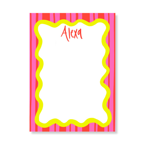 Stripe Notepad in Popsicle