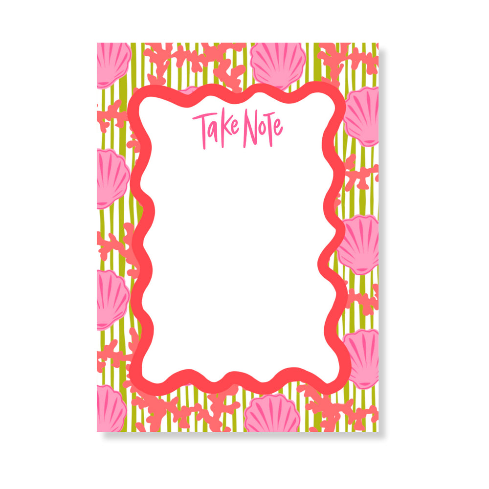 Shellabrate Notepad in Coral