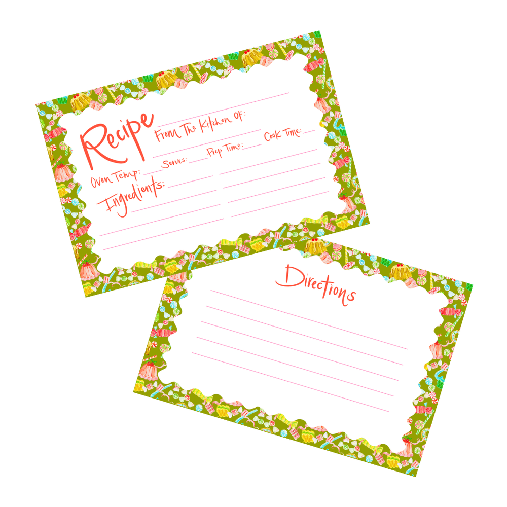 Jill Delavan for Fête Papier Holiday Sweets Recipe Cards