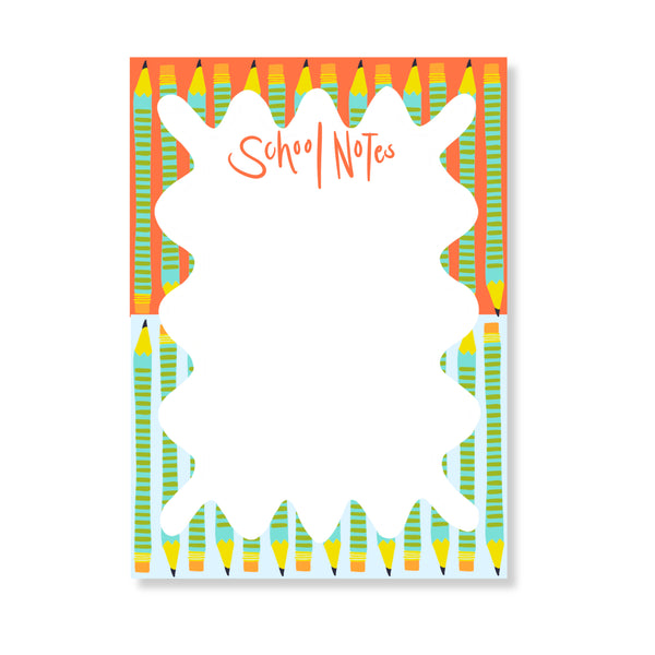 Proper Pencils Notepad in Poppy & Sky