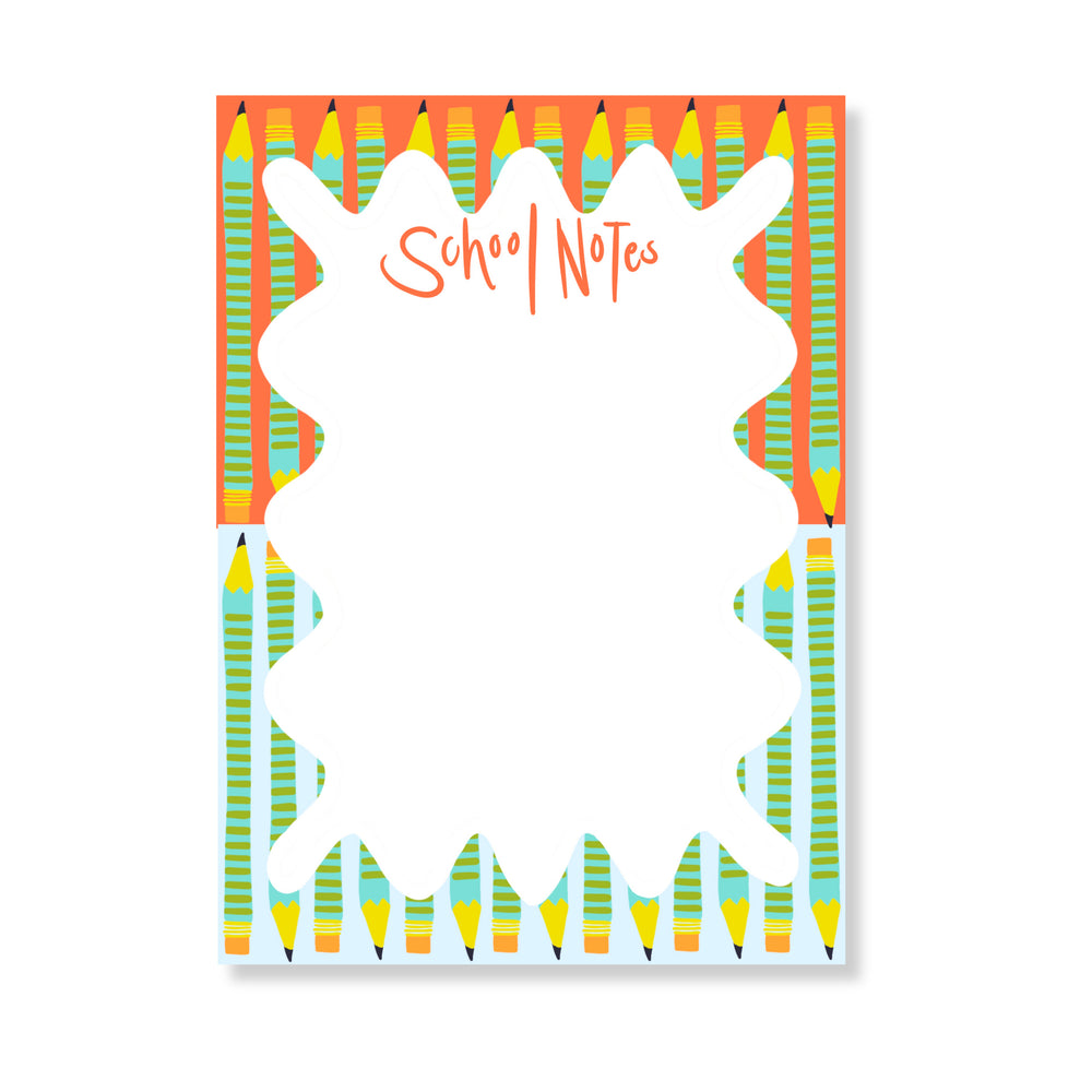 Proper Pencils Notepad in Poppy & Sky