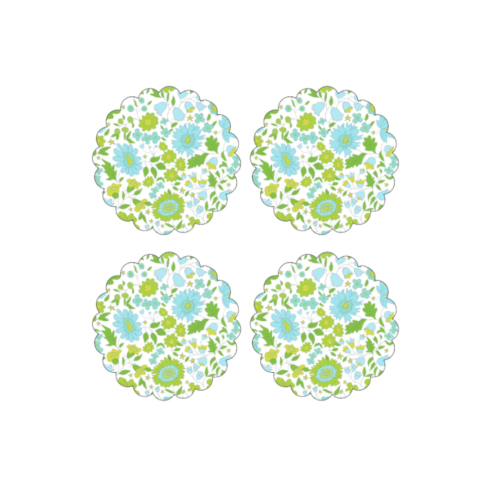 Summer In Bloom Scalloped Coasters
