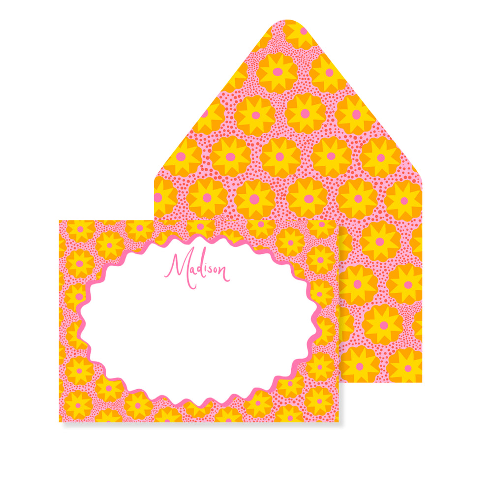 Star Dot Stationery in Lemon
