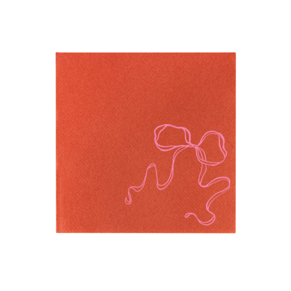 Bow Napkins in Rust