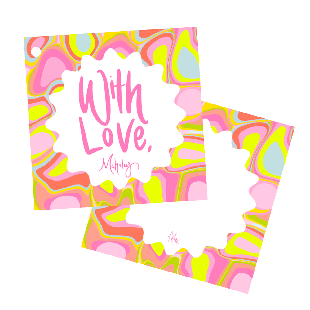 Neon Retro Gift Tags