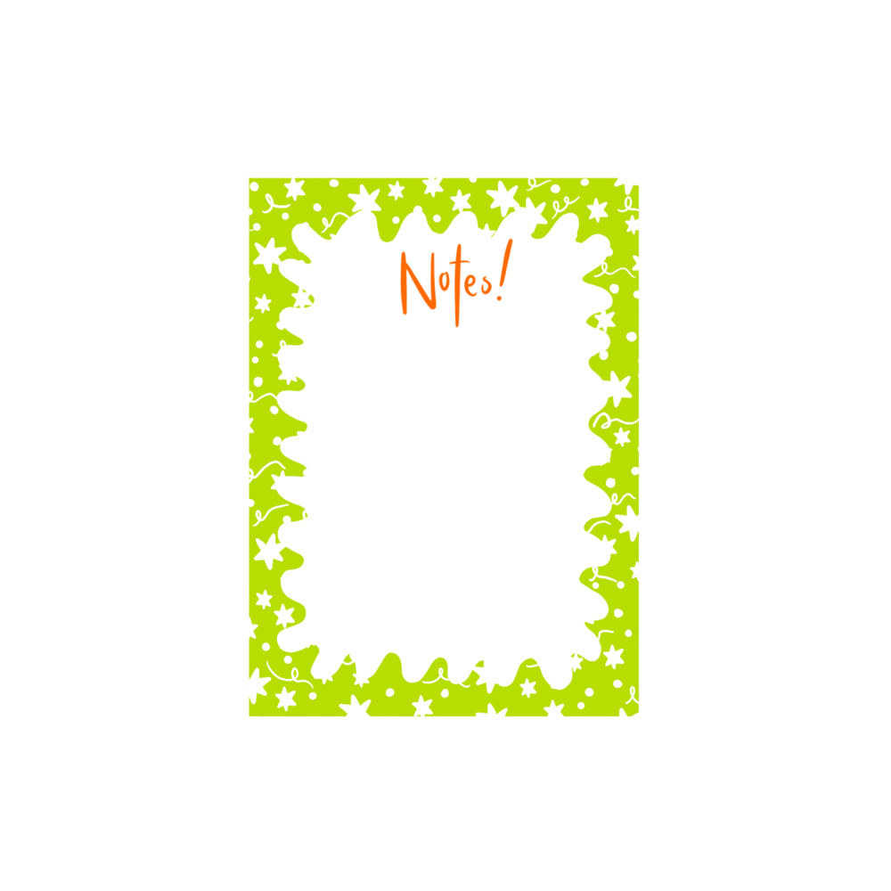 Confetti Notepad in Green