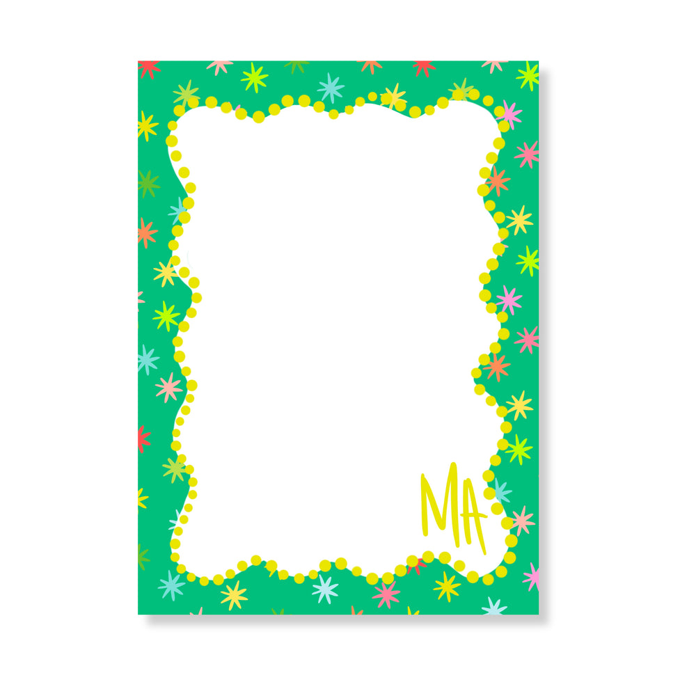 Dotty Starburst Notepad in Sour Patch
