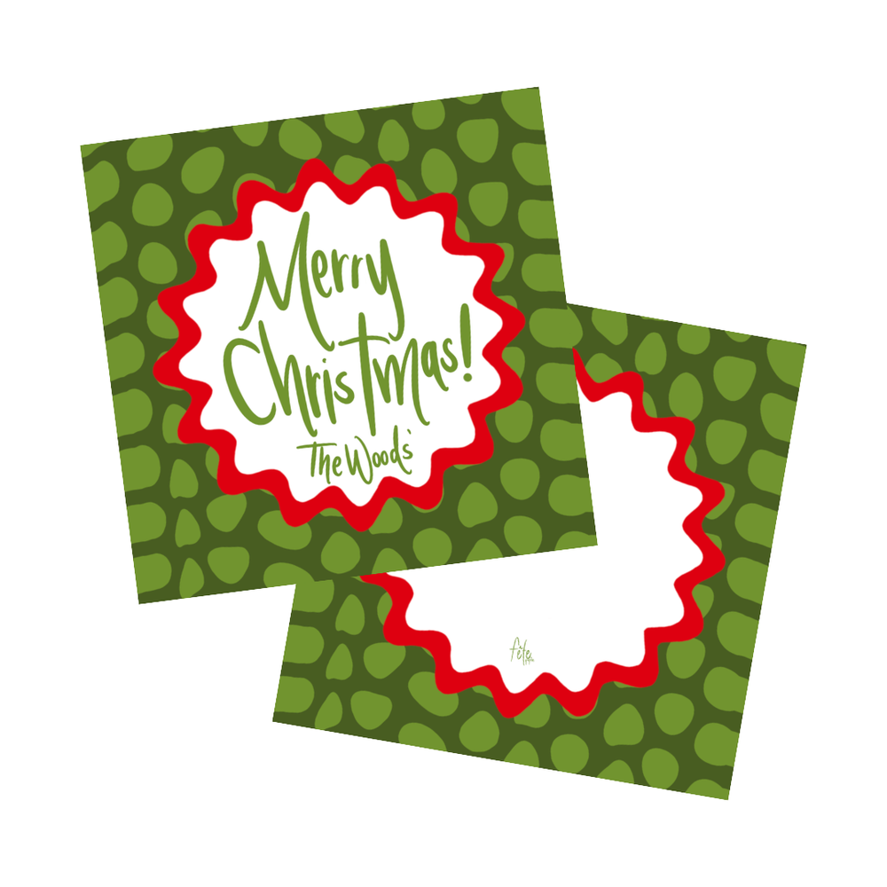 Traditional Holiday Dot Gift Stickers