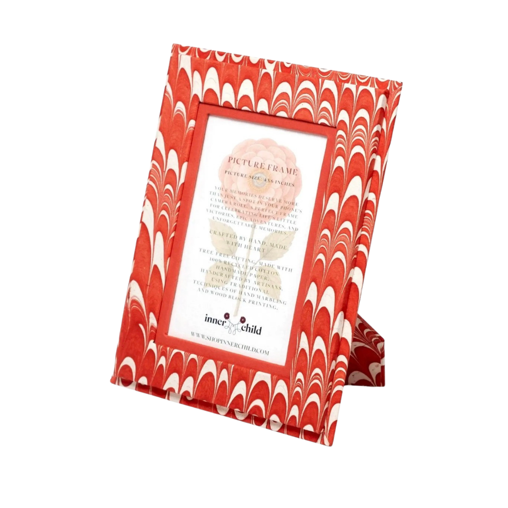 Candy Cane Marble Swirl Photo Frame *Ships in October*