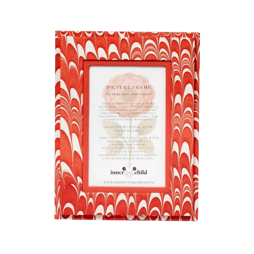 Candy Cane Marble Swirl Photo Frame *Ships in October*