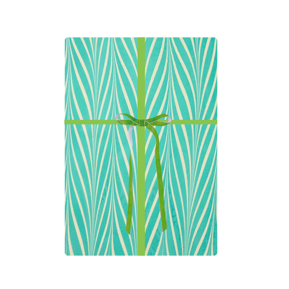 Teal Marbled Wrapping Paper