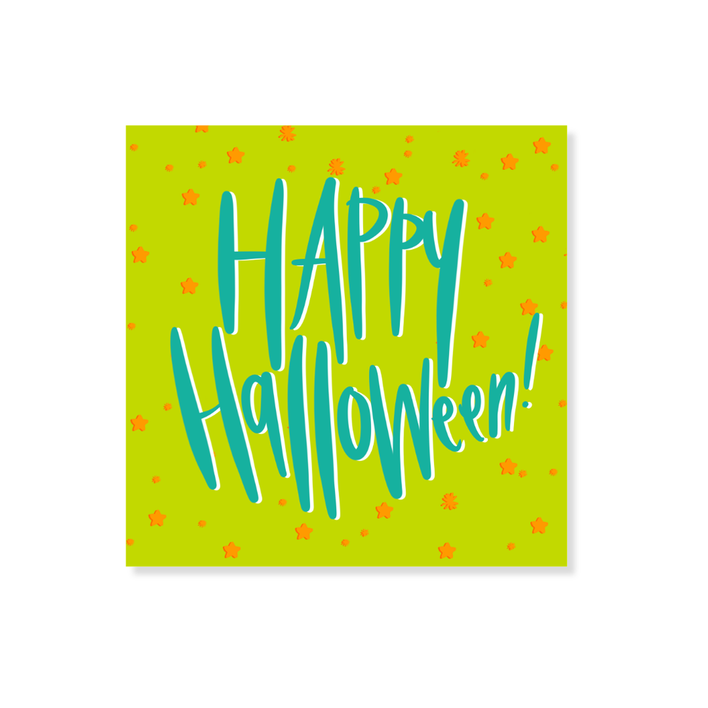Stars & Stripes Halloween Gift Stickers in Green