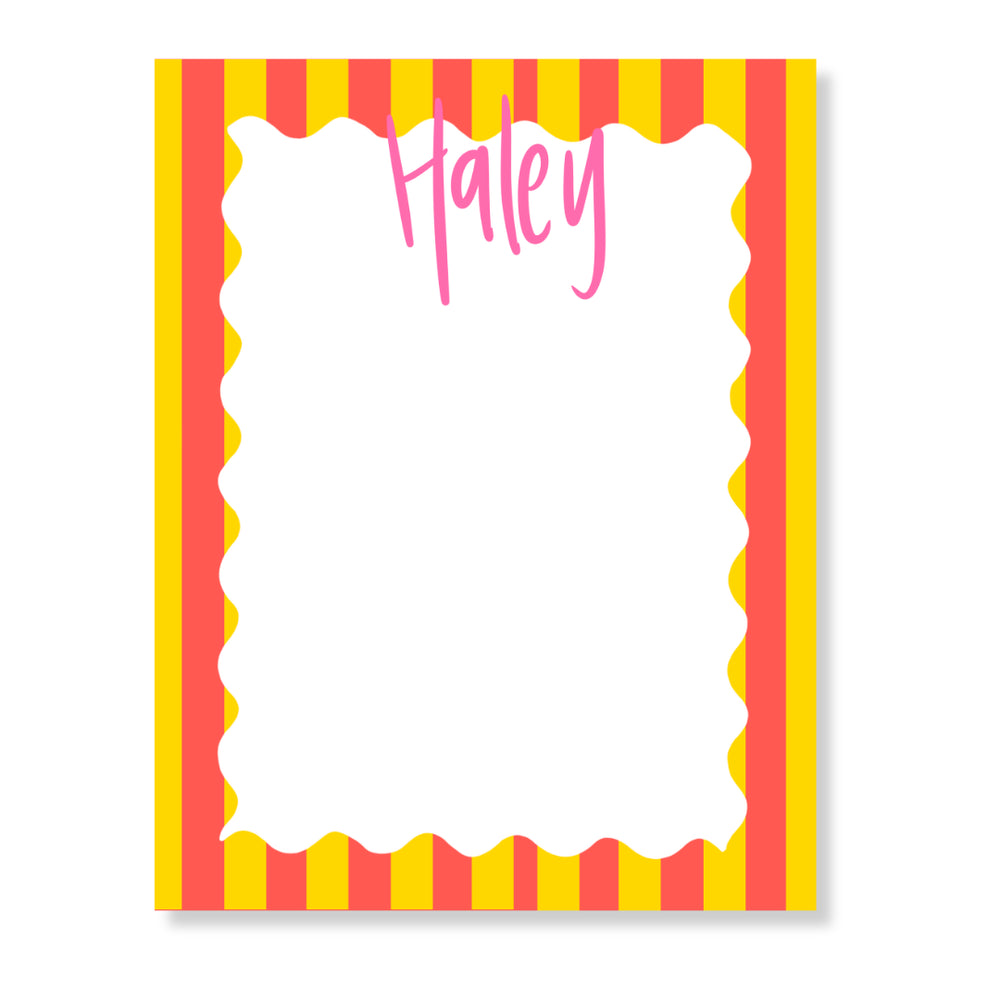 The Big Pad Cabana Stripes in Tangerine & Lemon
