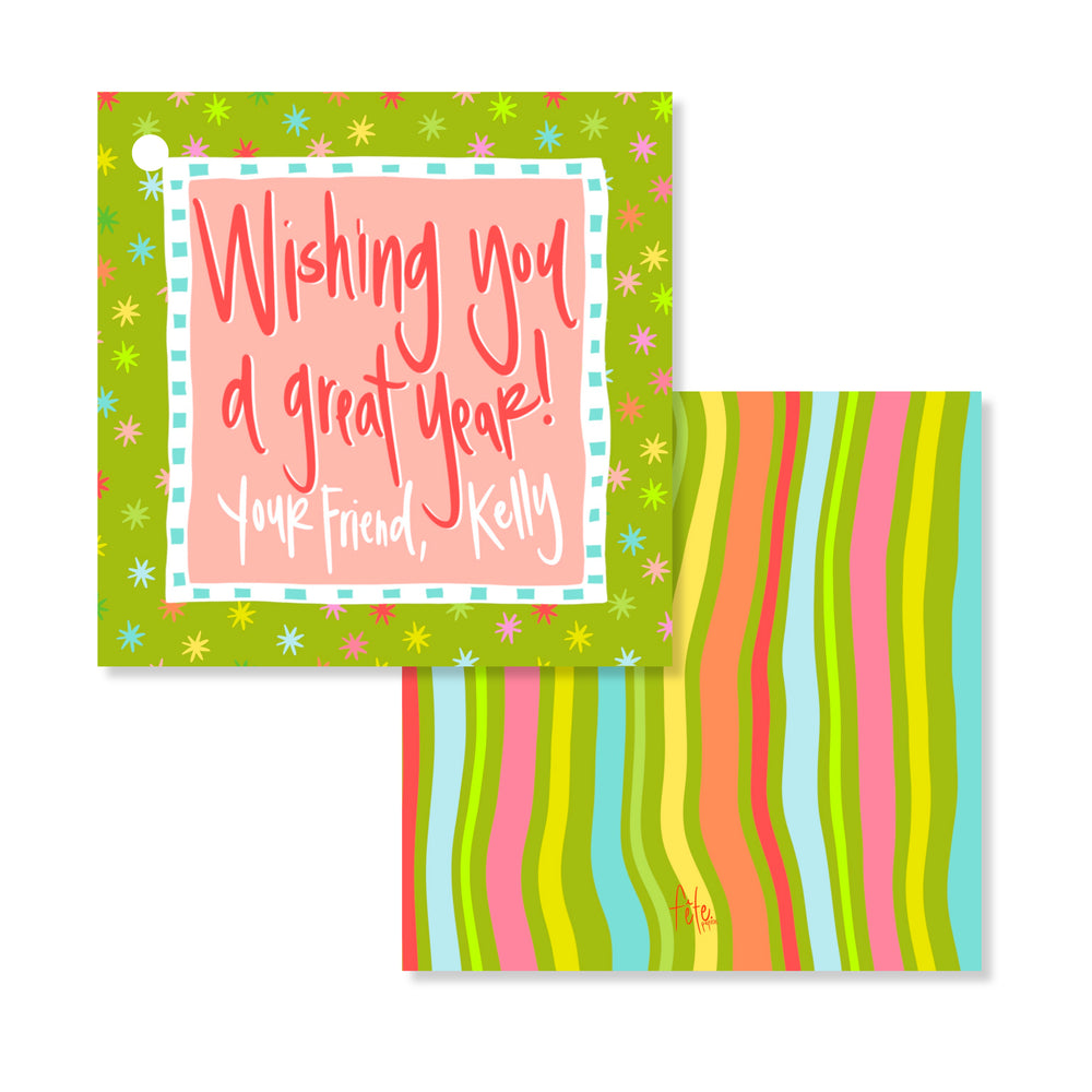 Starburst Gift Tags in Pistachio