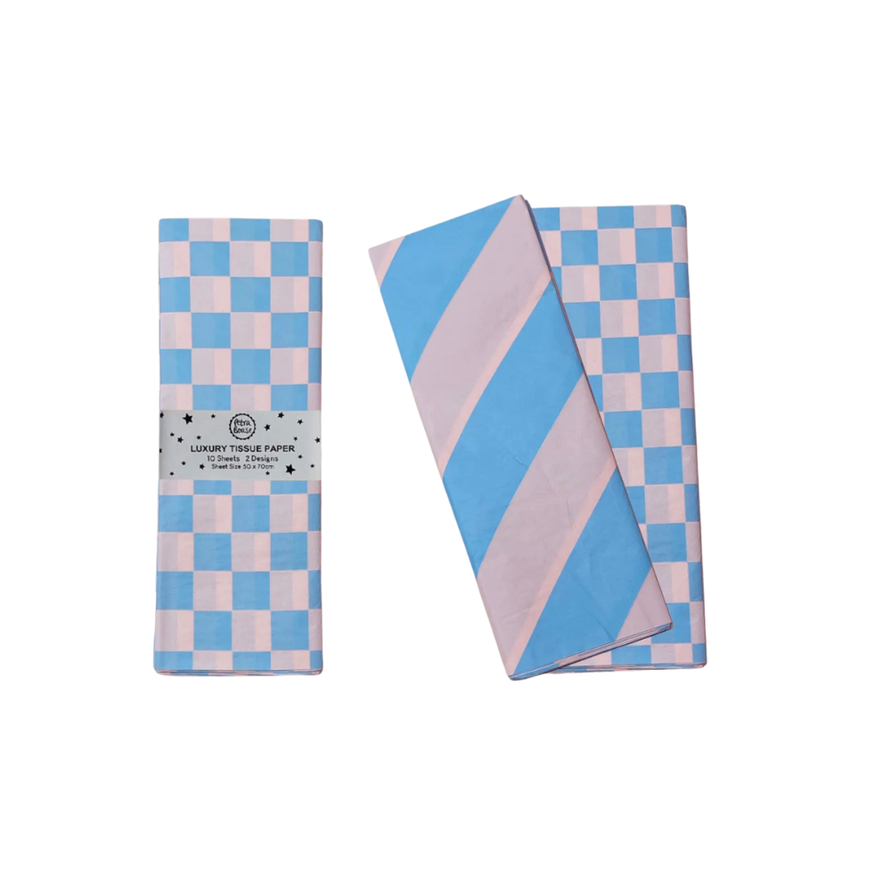 Lux Patterned Tissue Paper in Blue