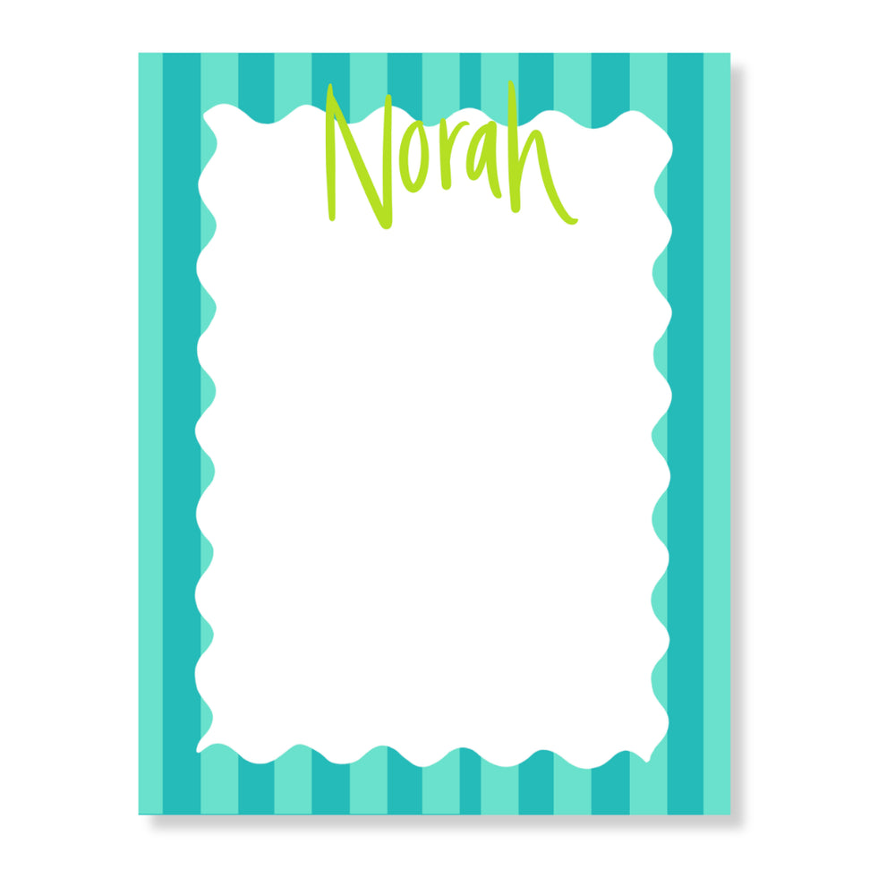 The Big Pad Cabana Stripes in Sea & Emerald