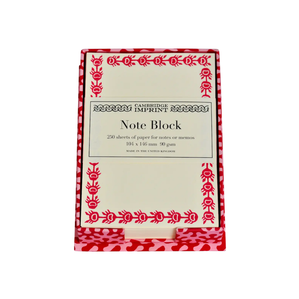 Notes + Retro Note Holder in Red