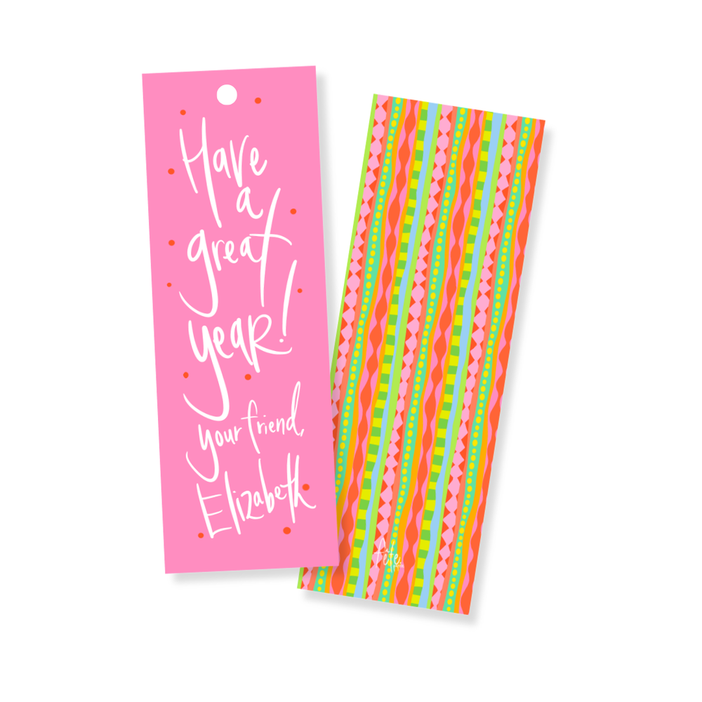Back To School Long Gift Tags in Rose