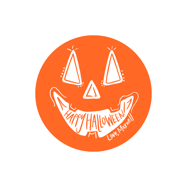 Jack-O-Lantern Gift Stickers