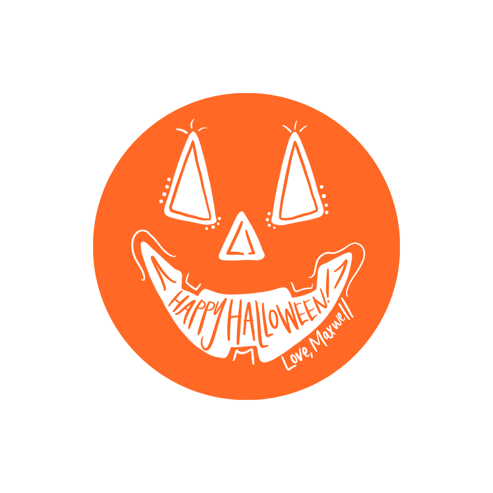 Jack-O-Lantern Gift Stickers
