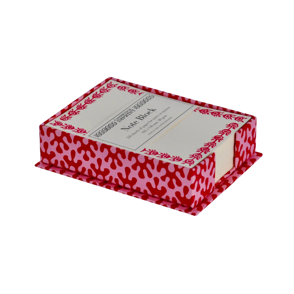 Notes + Retro Note Holder in Red