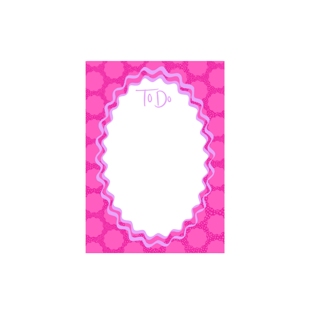 Wavy Dot Notepad in Magenta