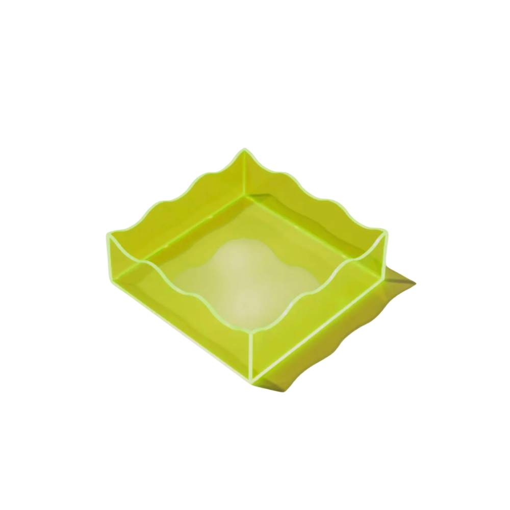 5x5 Notepad Acrylic Tray in Neon Green