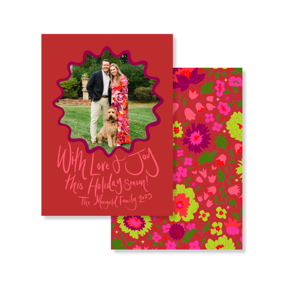 Merry Floral Christmas Cards