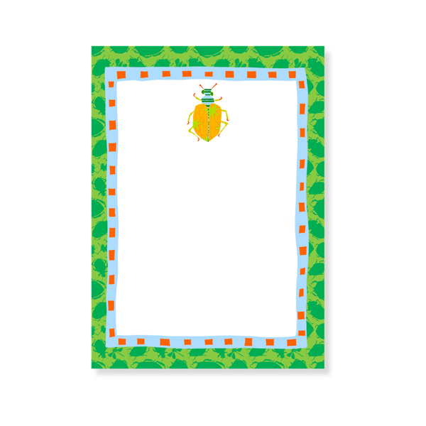 Busy Bugs Notepad in Starburst Beetle