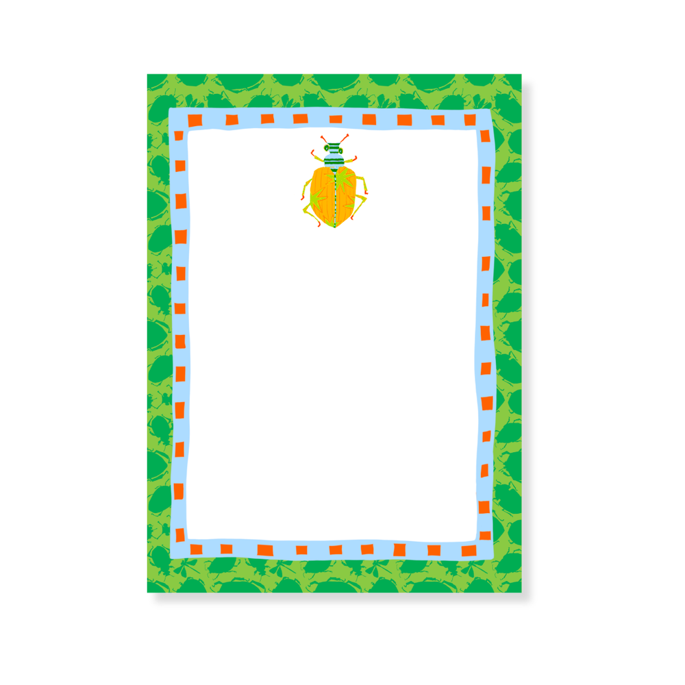 Busy Bugs Notepad in Starburst Beetle