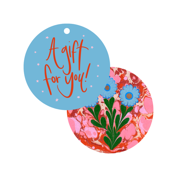 Morgan Walker x FP Ebru Floral Round Tags in Blue