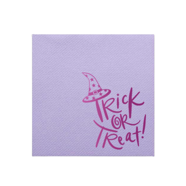 Trick or Treat Napkins in Purple with Violet