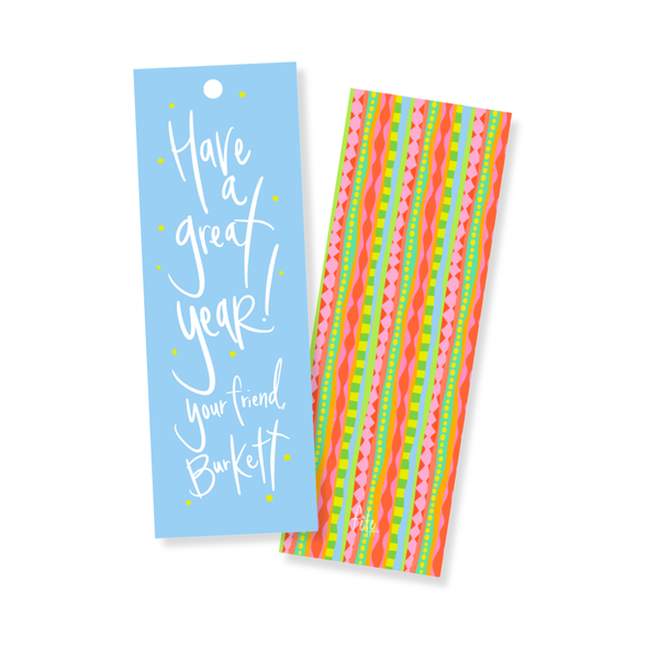 Back To School Long Gift Tags in Sky