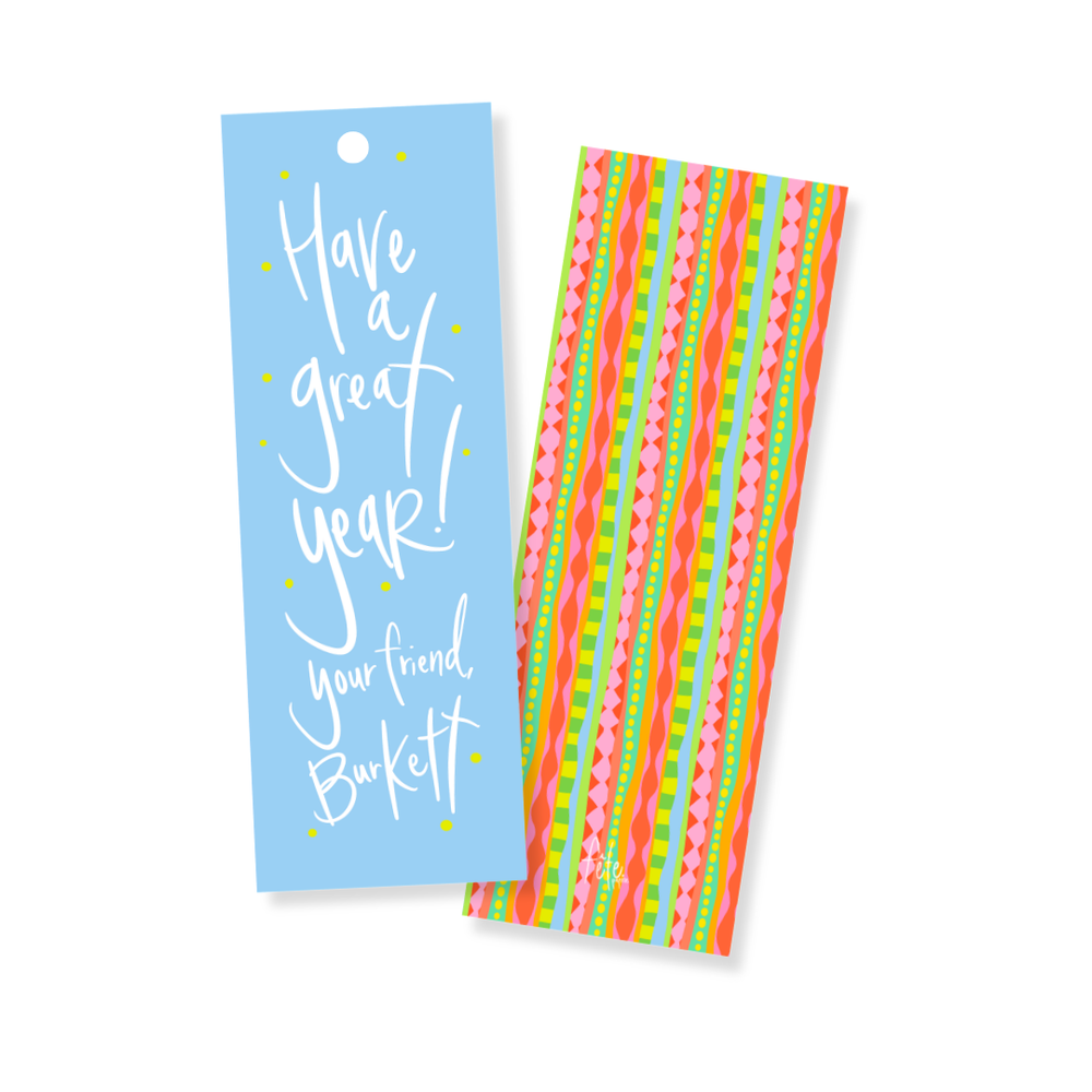 Back To School Long Gift Tags in Sky