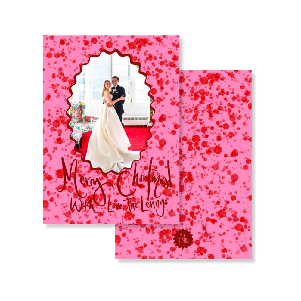 Pink Splatter Christmas Cards