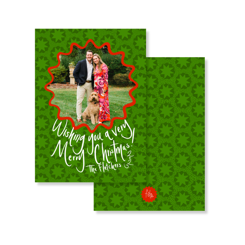 Traditional Star Dot Christmas Cards