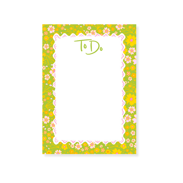 Ditsy Floral Notepad in Sunshine