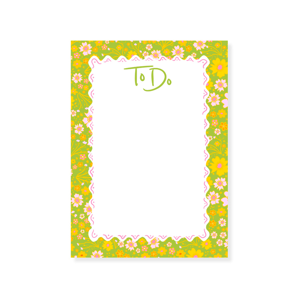 Ditsy Floral Notepad in Sunshine