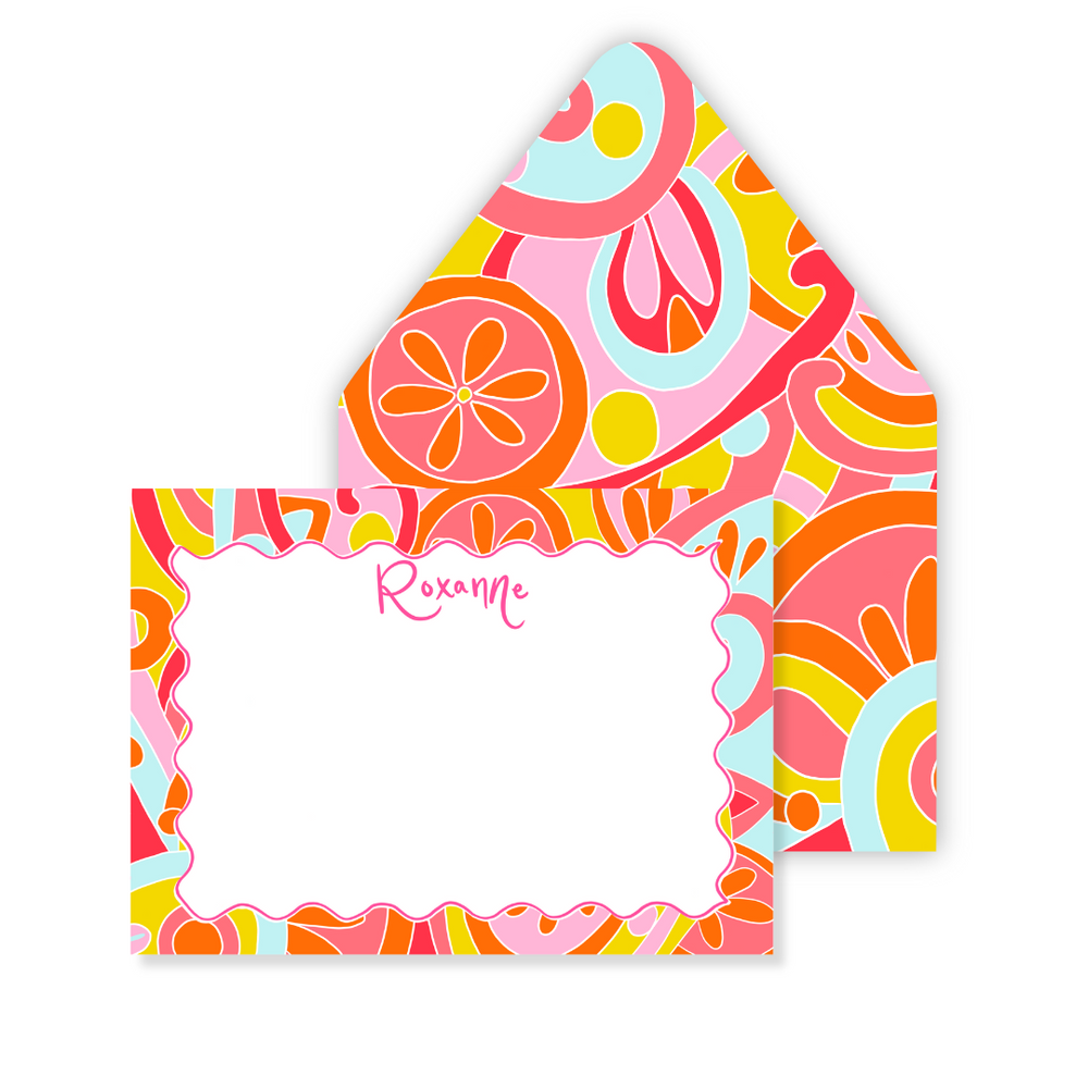 Fête Cabana Stationery in Strawberry Margarita