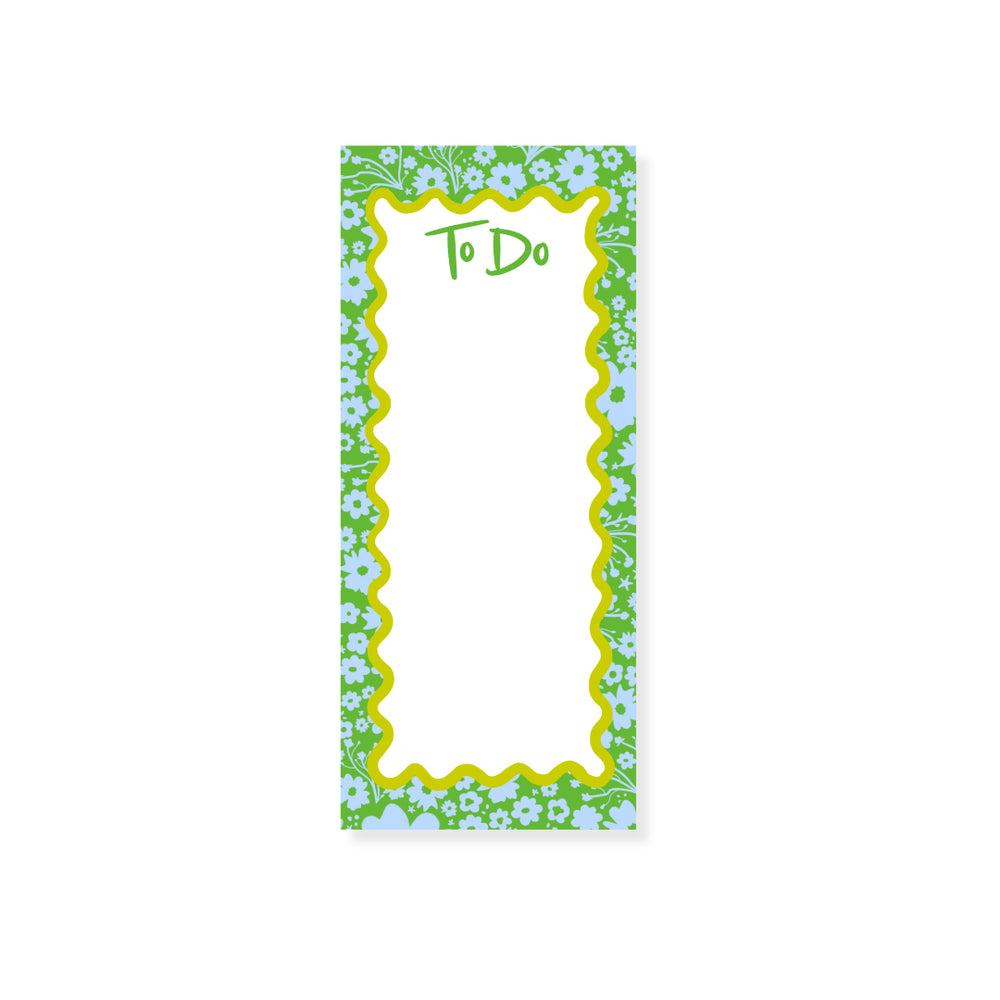 Fête Ditsy Floral Notepad in Seagrass