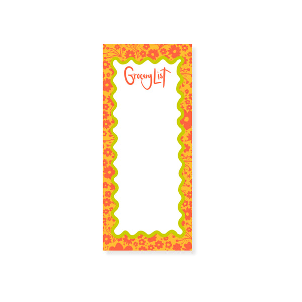 Fête Ditsy Floral Notepad in Poppy