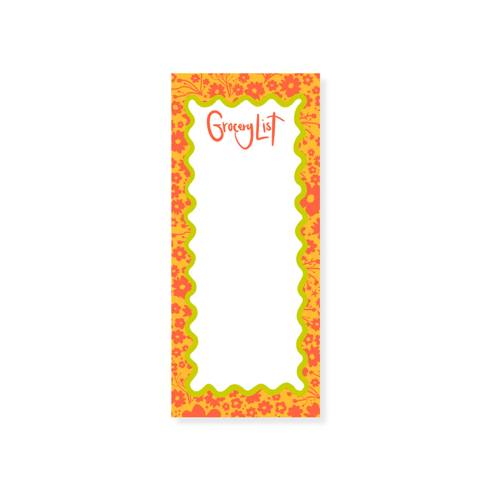 Fête Ditsy Floral Notepad in Poppy