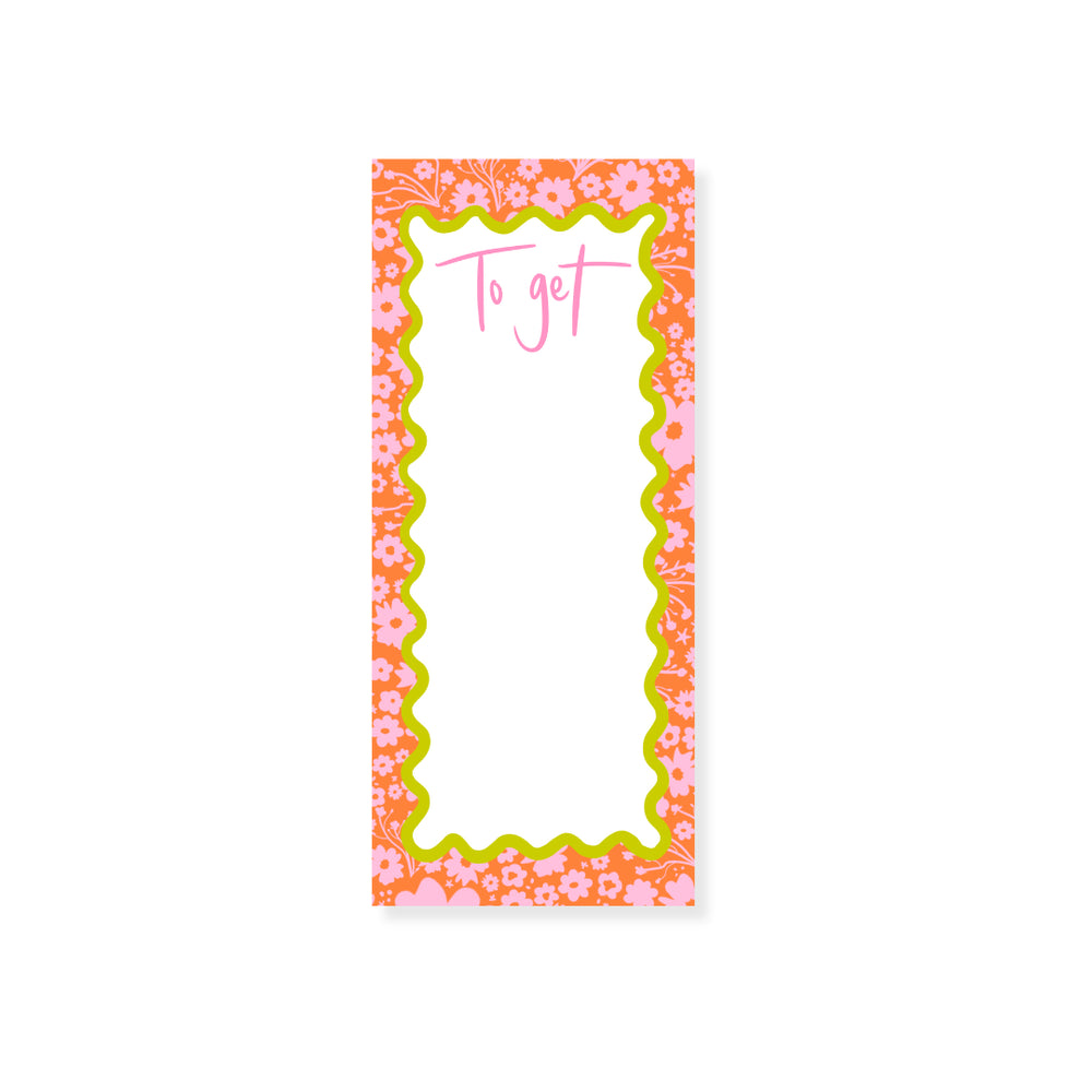 Fête Ditsy Floral Notepad in Punch