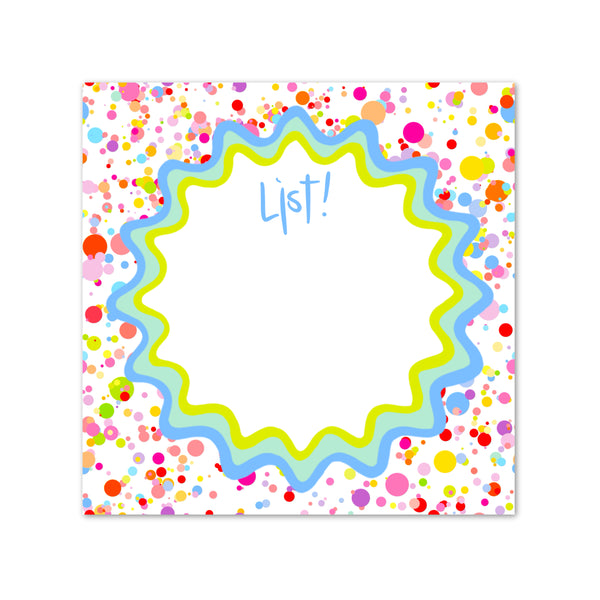 Vibrant Splatter Notepad in Sky
