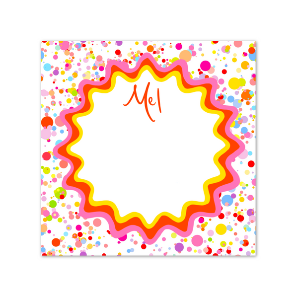 Vibrant Splatter Notepad in Mango