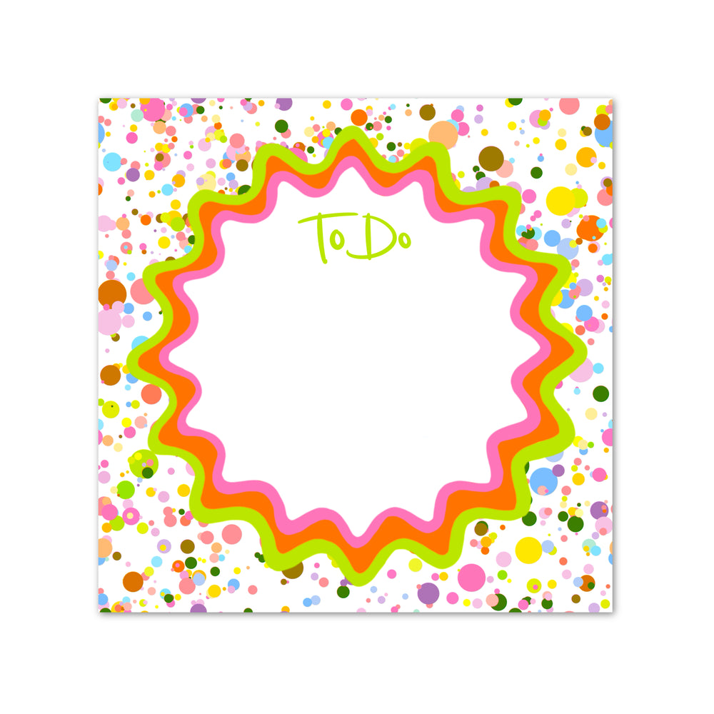 Moody Splatter Notepad in Lime