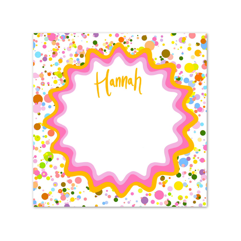 Moody Splatter Notepad in Peachy