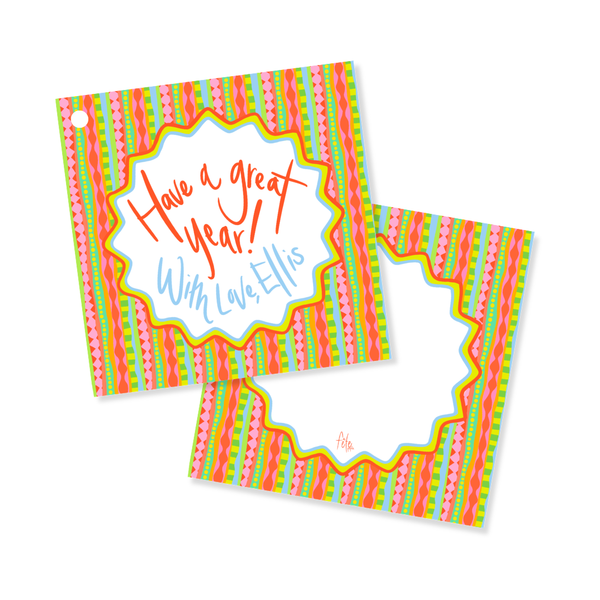 Back To School Zig Zag Gift Tags
