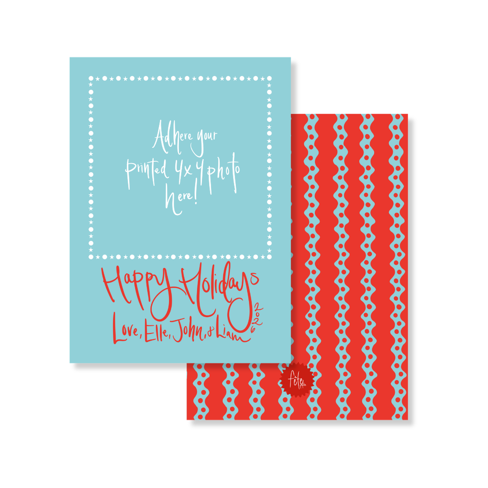 Star Dot Christmas Card in Sky with Photo Mount