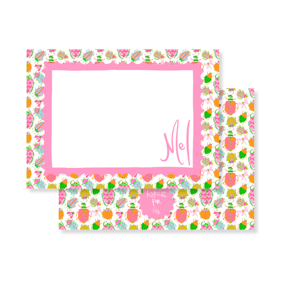 Busy Bugs Stationery in Pink